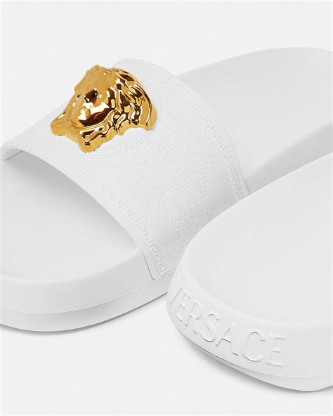 white versace slides|versace palazzo slides.